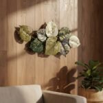 Green Gold Leaf Metal Wall Art - Image 2