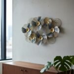 Metallic Floral Metal Wall Art - Image 2