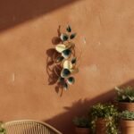 Mint Entwined Leaves Metal Wall Art - Image 2