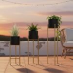 Multi-Tone Metal Planter Set of 3 - Image 2