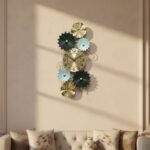 Multicolour Floral Metal Wall Clock - Image 2