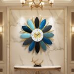 Multicolour Floral Wall Clock