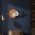 Orange Blue Circles Metal Wall Art