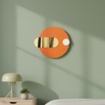 Orange Circle Metal Wall Art