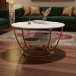 Round 2-Tier Marble Centre Table