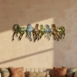 Seven Horses LED Metal Wall Art - Image 2