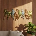 Seven Horses LED Metal Wall Art - Image 3