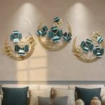 Teal Clover Metal Wall Art