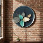 Teal Gold Metal Wall Art - Image 3