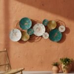 Teal Gold Metal Wall Art - Image 3
