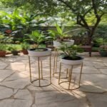 White and Gold Ovate Planter (Set of 3) - Image 2