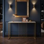 White Marble Gold Console Table