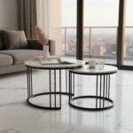 White Marble Classic Nesting Tables | Set of 2