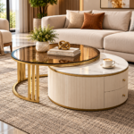 Round Nested Storage Table Duo